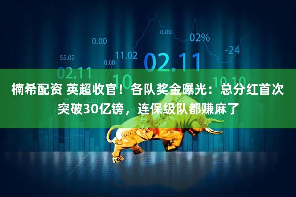 楠希配资 英超收官！各队奖金曝光：总分红首次突破30亿镑，连保级队都赚麻了